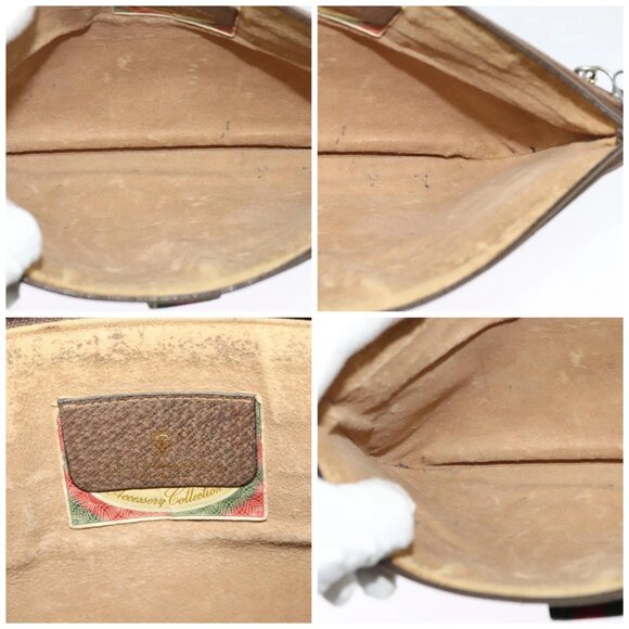 GUCCI GG Supreme Web Sherry Line Shoulder Bag PVC Beige 904 02 026 Auth bs27641 - Picture 15 of 16